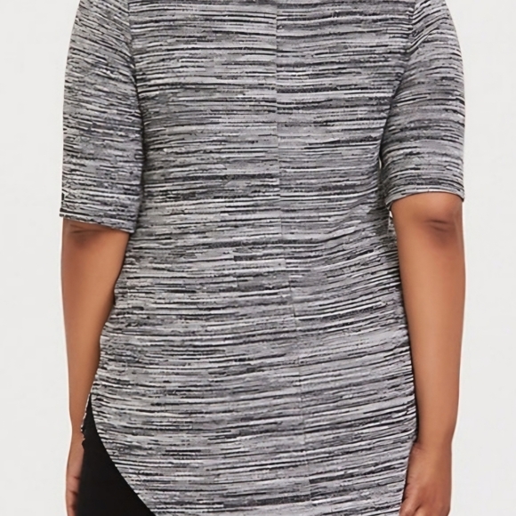 Torrid Grey Marled Hacci Favorite Tunic Tee - Picture 3 of 6